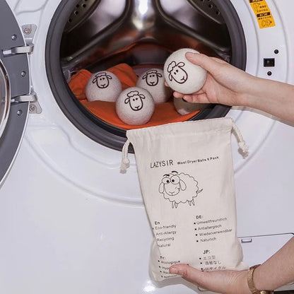 6 Boules de séchage en laine pour sèche-linge - Clean boutique